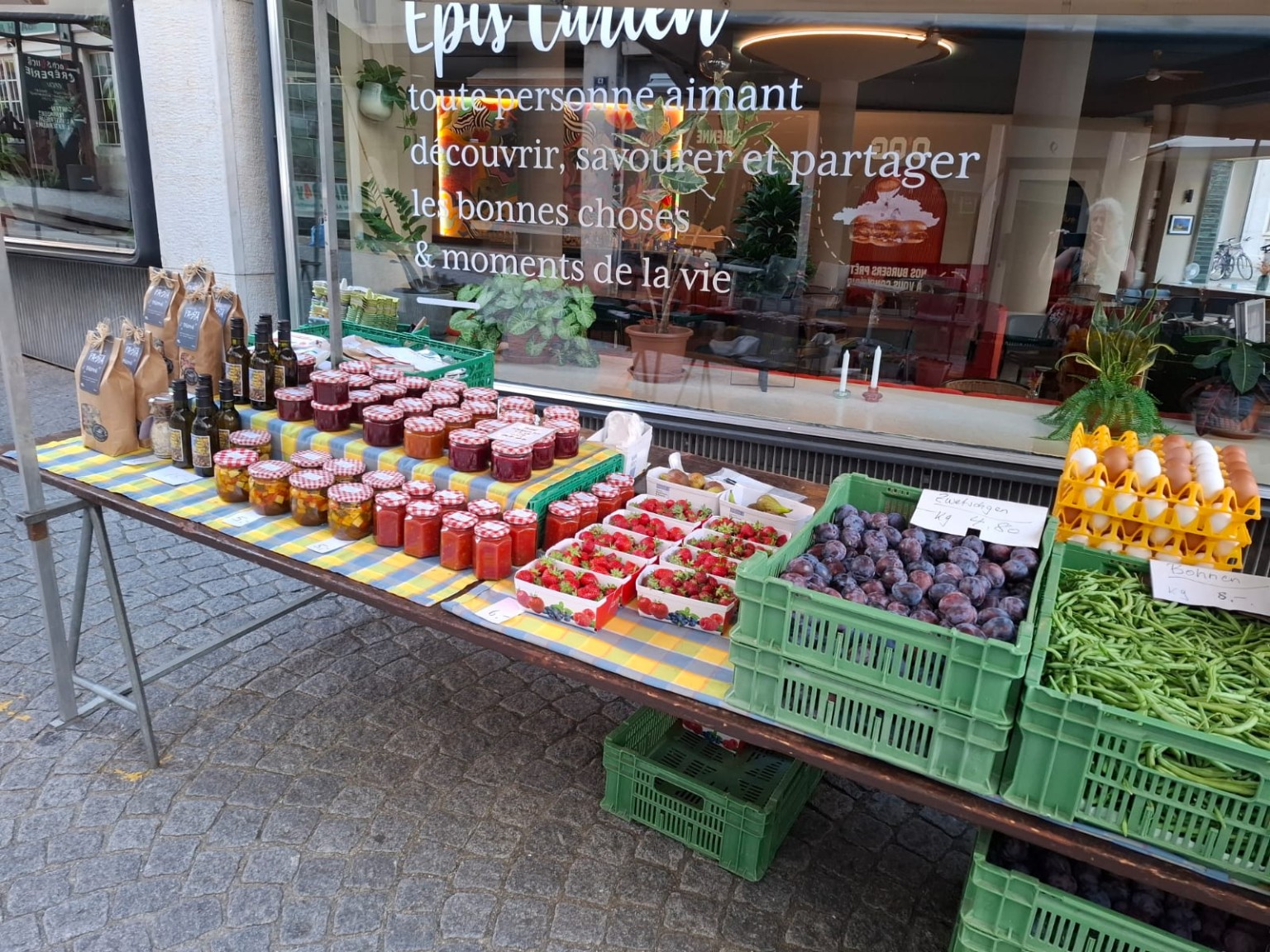 Produkte auf dem Tisch